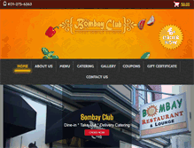 Tablet Screenshot of bombayclubri.com